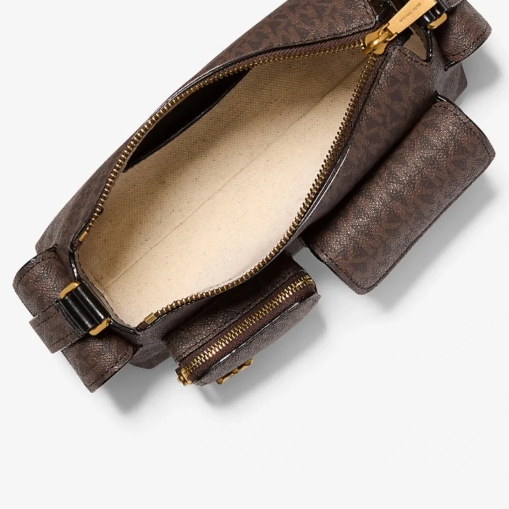 Michael Kors brownish Crossbody Bag with Gold Accents NWOT